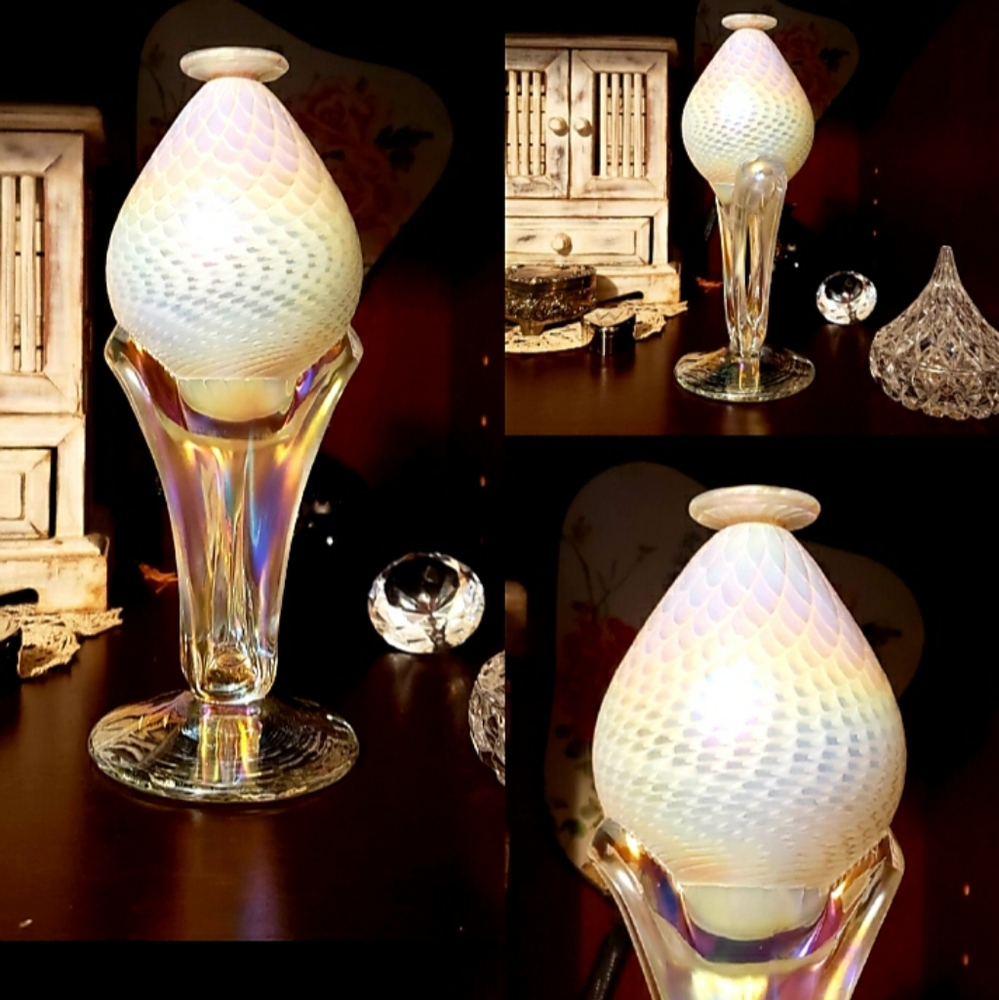 EXQUISITE OPALESCENT RON MYNATT VASE - Picture 5 of 9